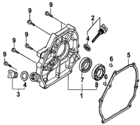 FarmBoy FB IC 209P Agricultural Inter Cultivator - Crankcase Cover