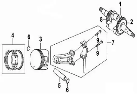 FarmBoy FB IC 209P Agricultural Inter Cultivator - Crankshaft Piston
