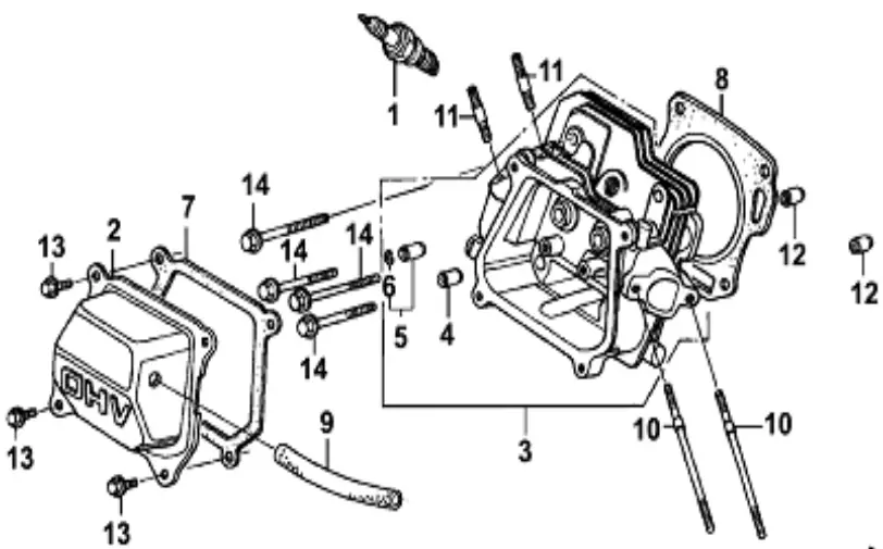 FarmBoy FB IC 209P Agricultural Inter Cultivator - Cylinder Head