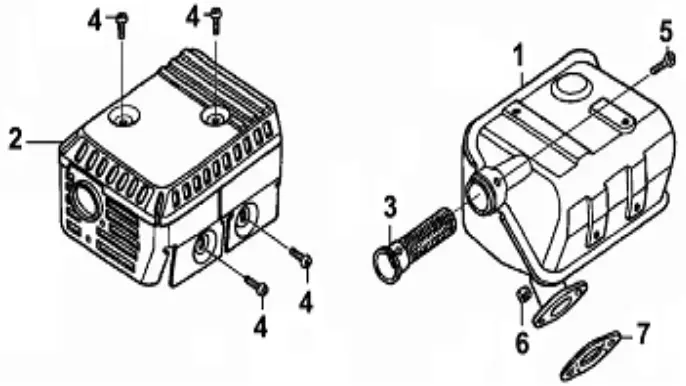 FarmBoy FB IC 209P Agricultural Inter Cultivator - Muffler