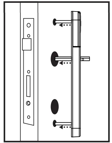 WAFERLOCK L701 Smart Lock - Install outer handle