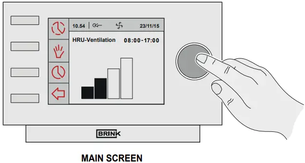 BRINK Sky 300 Mechanical Ventilation with Heat Recovery - MAIN SCREEN