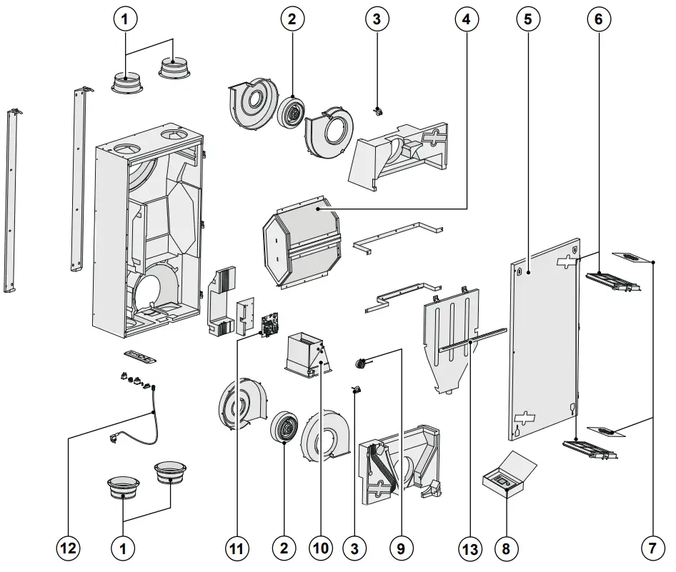 BRINK Sky 300 Mechanical Ventilation with Heat Recovery - Parts