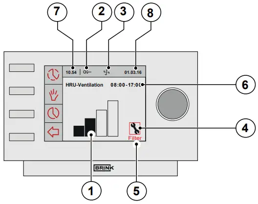 BRINK Sky 300 Mechanical Ventilation with Heat Recovery - View on Display