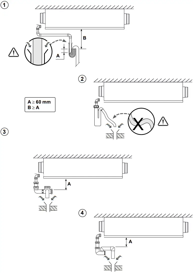 BRINK Sky 300 Mechanical Ventilation with Heat Recovery - condensate discharge 3