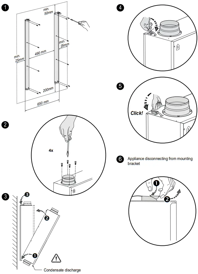 BRINK Sky 300 Mechanical Ventilation with Heat Recovery - wall mounting