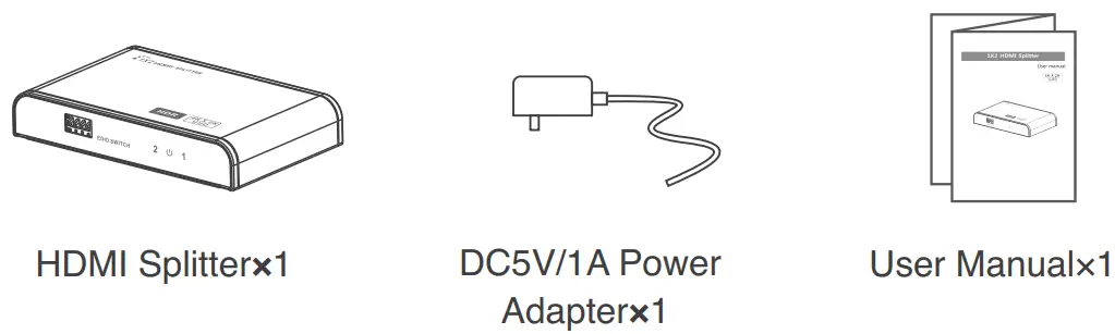 eiRa ER2642SP HDMI Splitter - Package Contents