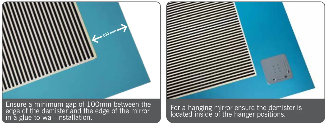 Thermomirror TM2841 Mirror Demister Pad - Mirror