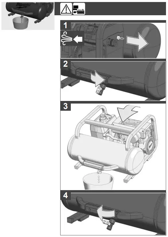 milwaukee M18 FAC Fuel Cordless Compressor - battery pack 5