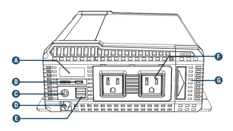 ECO-WORTHY ECOUS1100W Pure Sine Wave Inverter - fig