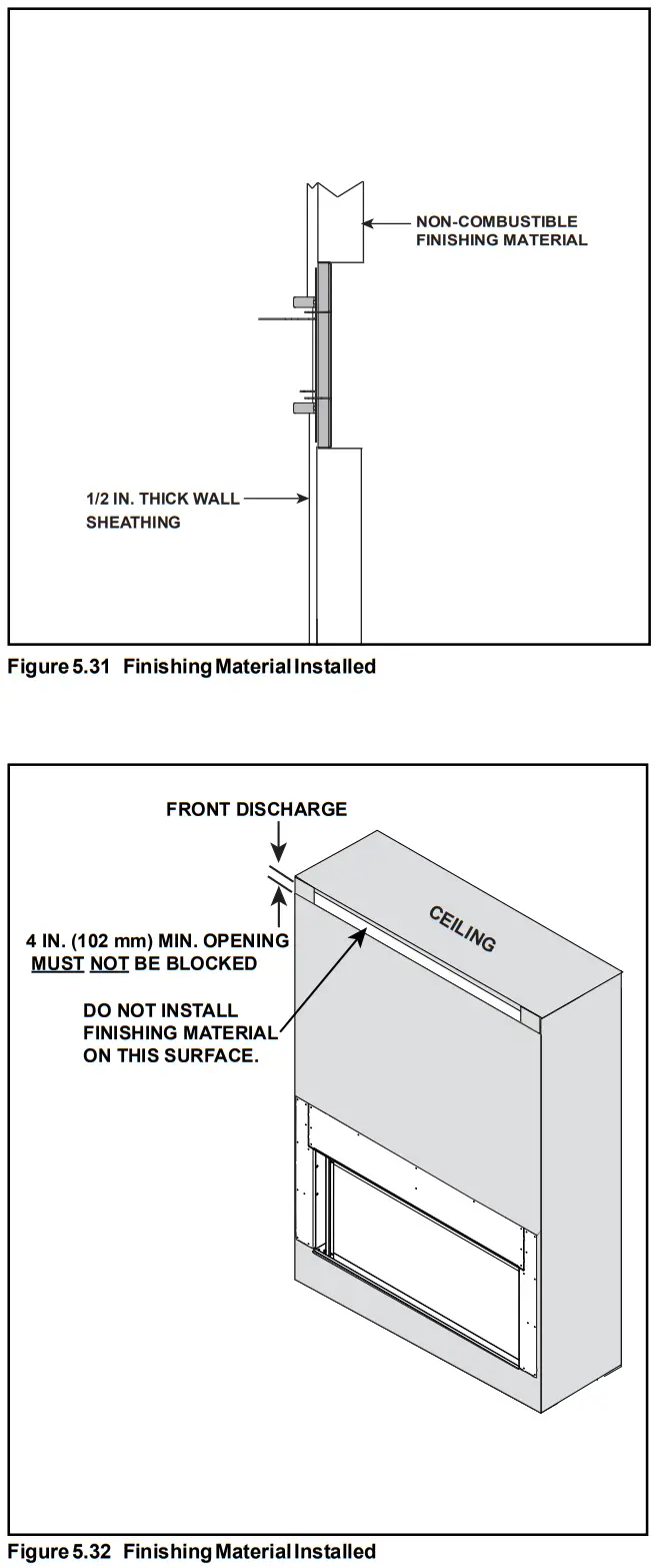 HEARTH HOME PHFR MCE 36 Ducted Passive Heat System - Finishing Material Installed