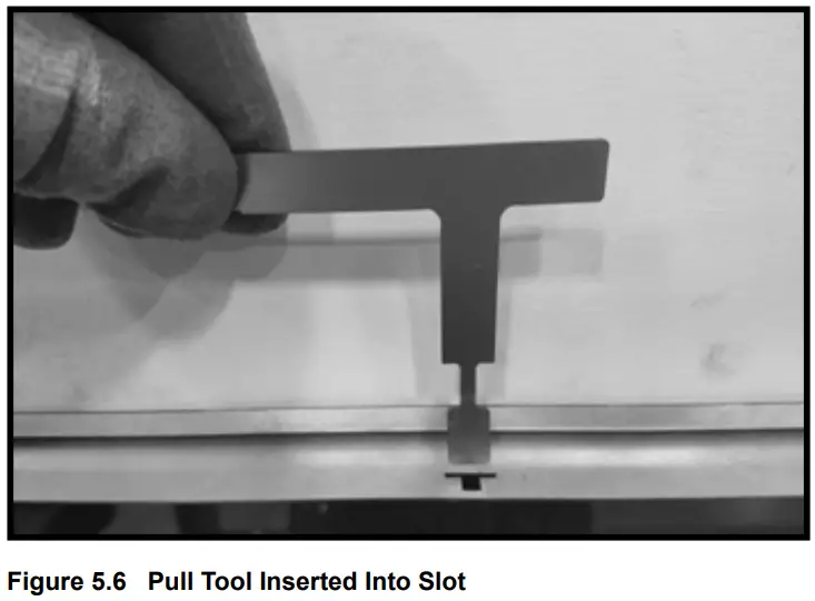 HEARTH HOME PHFR MCE 36 Ducted Passive Heat System - Pull Tool Inserted Into Slot