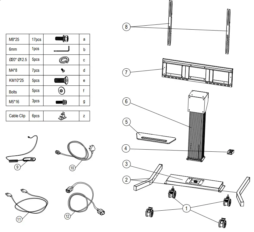 iiyama MD_CAR1021 B1 Single Column Electric Car Lift Stand - fig