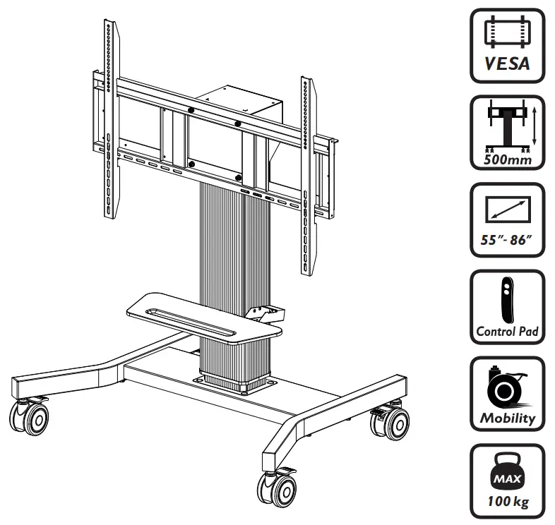iiyama MD_CAR1021 B1 Single Column Electric Car Lift Stand