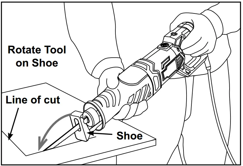 Bauer 59643 20V Cordless Reciprocating Saw - metal