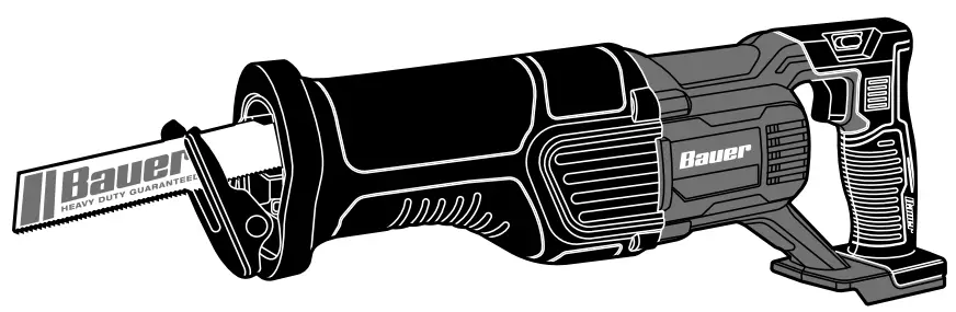 Bauer 59643 20V Cordless Reciprocating Saw