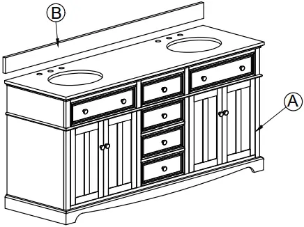 HOME DECORATORS COLLECTION 1007358716 Fremont 72 Inch Vanity B1