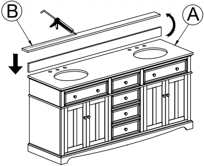 HOME DECORATORS COLLECTION 1007358716 Fremont 72 Inch Vanity B5