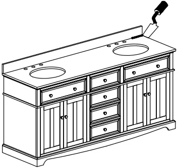 HOME DECORATORS COLLECTION 1007358716 Fremont 72 Inch Vanity B6