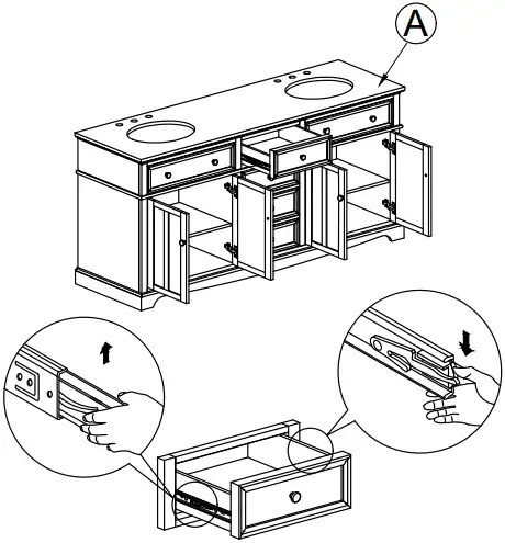 HOME DECORATORS COLLECTION 1007358716 Fremont 72 Inch Vanity C1