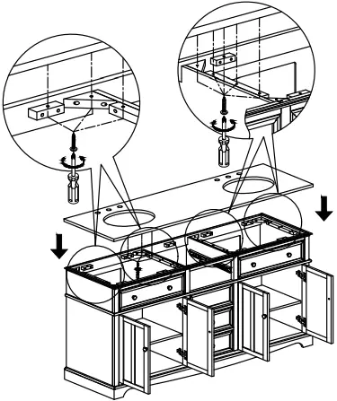 HOME DECORATORS COLLECTION 1007358716 Fremont 72 Inch Vanity C3