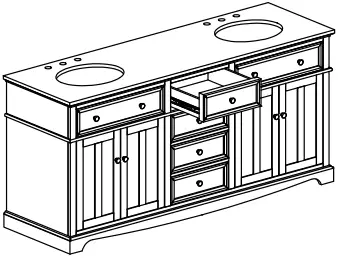 HOME DECORATORS COLLECTION 1007358716 Fremont 72 Inch Vanity C4