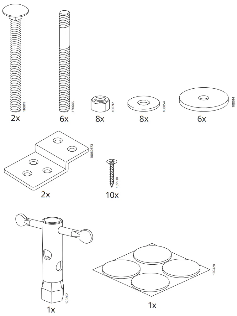 IKEA AA 2267632 2 100 EKENÄSET 2 Seat Sofa - fig1