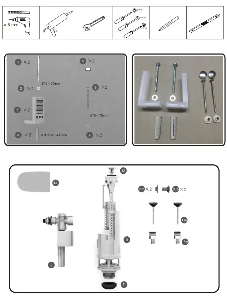 Jungborn 10259433 Floriel White Rimless Toilet Combination - fig 1