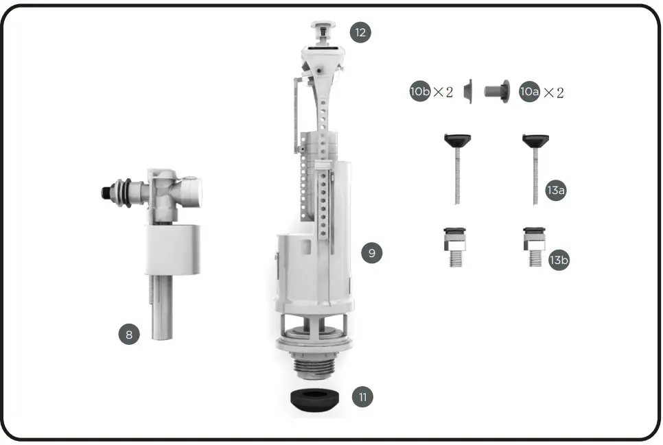 Jungborn 10259433 Floriel White Rimless Toilet Combination - fig 13