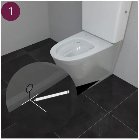 Jungborn 10259433 Floriel White Rimless Toilet Combination - fig 2