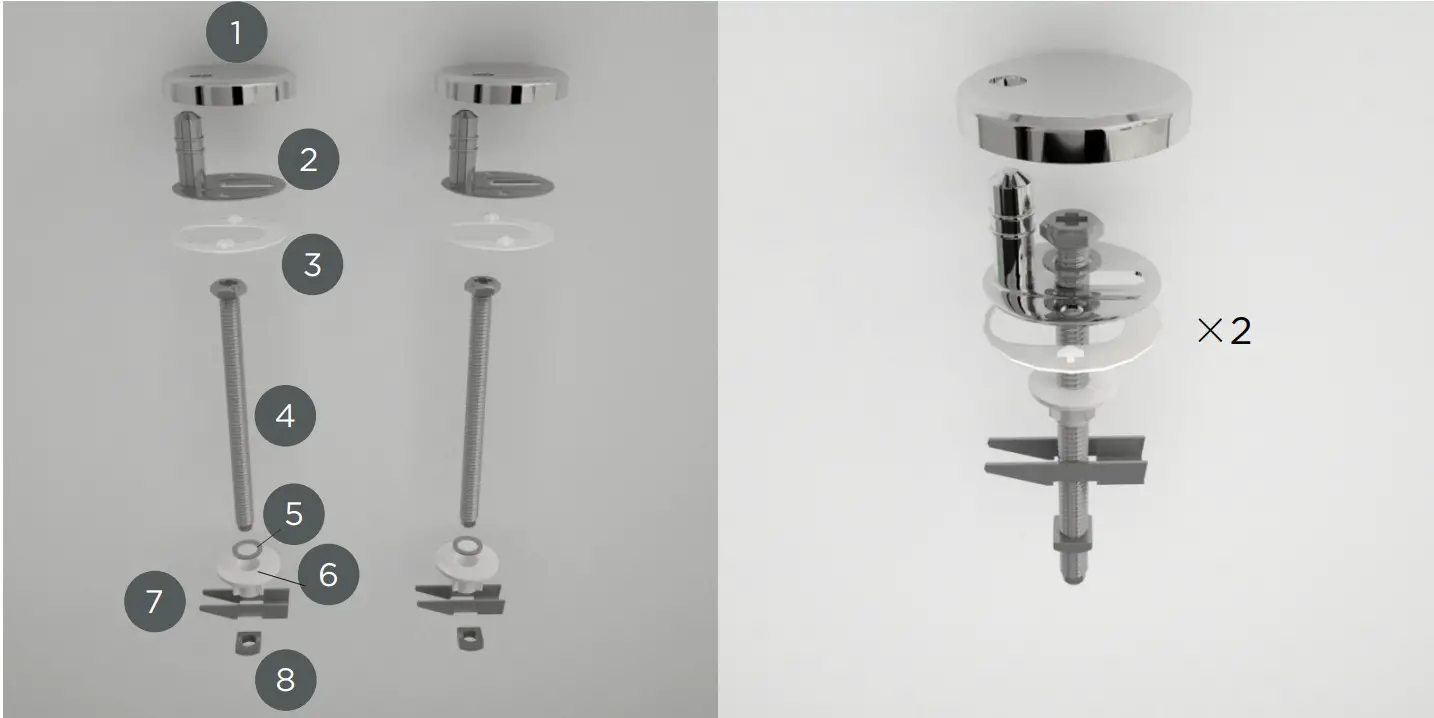 Jungborn 10259433 Floriel White Rimless Toilet Combination - fig 20