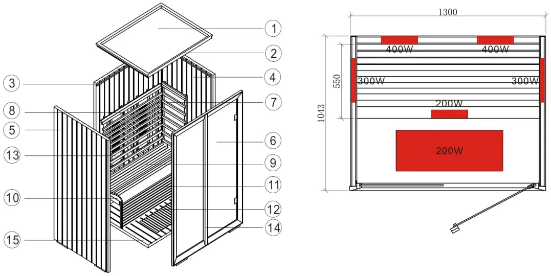 sentiotec Onni Small Infrared Cabin - Guarantee card