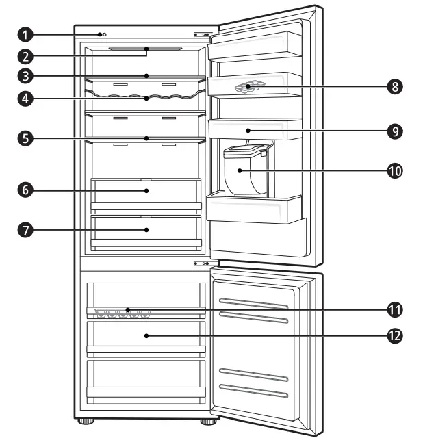 LG GBP62PZNCC1 Fridge and Freezer - Parts