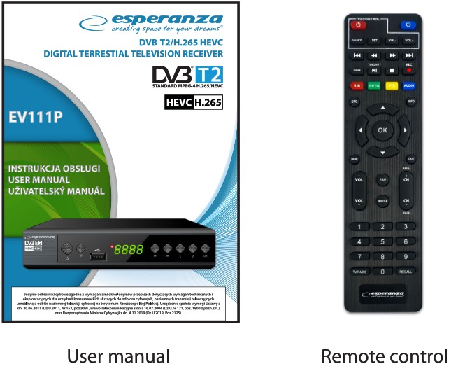 esperanza EV111P Digital Terrestial Television Receiver - User Manual