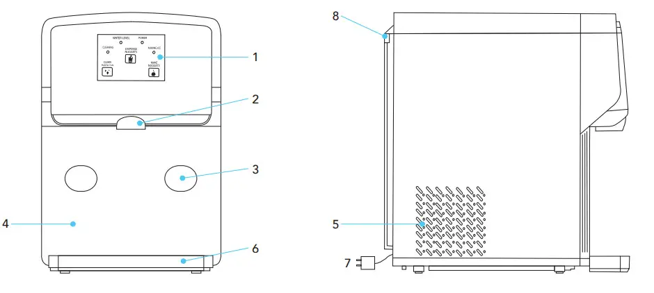 kbice FDFM1JA01Self Dispensing Nugget Ice Machine - overview