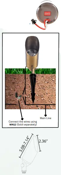 ABBA LIGHTING SPB12 Brass Spot Light - Diogram