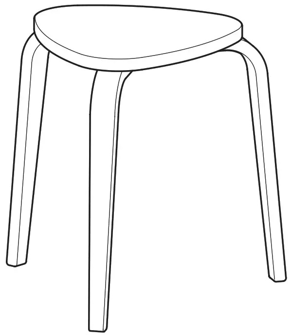 IKEA KYRRE Stool Birch - Cover