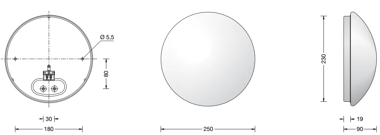 BEGA 12136 Ceiling and Wall Luminaire -