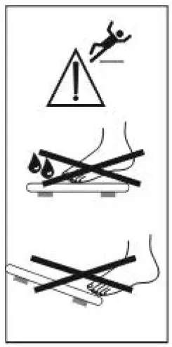 beurer GS 400 Signature Line Glass Bathroom Scale Instruction Manual - Danger of slipping