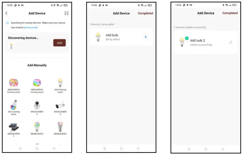 muvit iO MIOBULB016 LED Smart Bulb - Add device 1