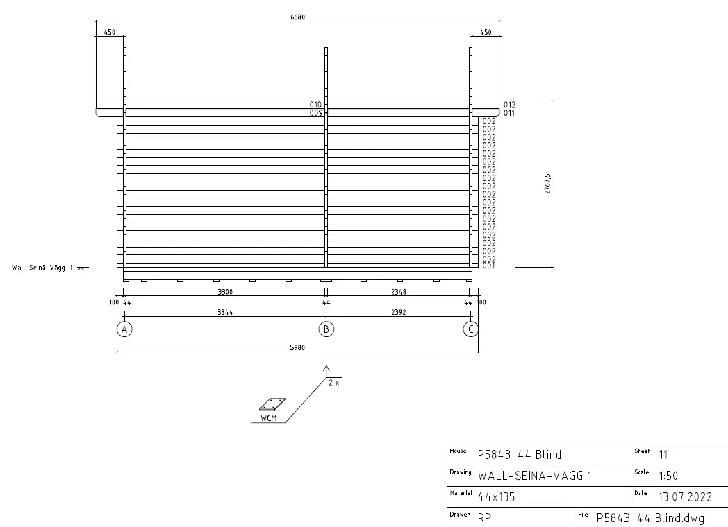 Polhus P5843-44-Blind Mikrohus Blind 12