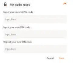 PIN Code Reset Setting
