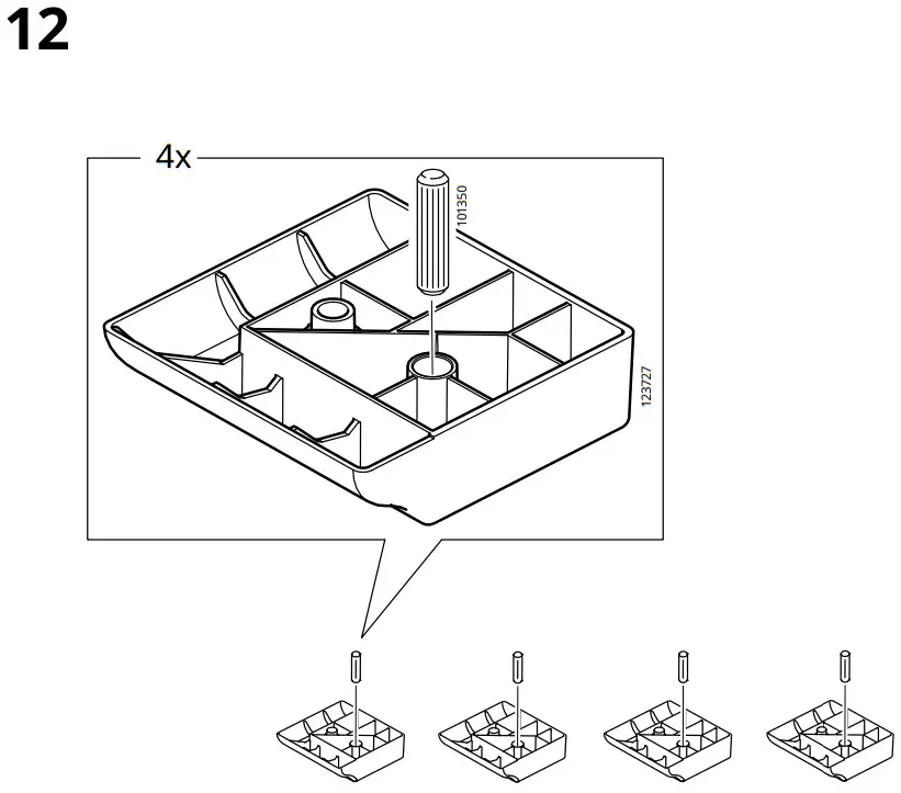 IKEA AA 2325952 2 100 Cabinet with Drawers White - FIGURE 12