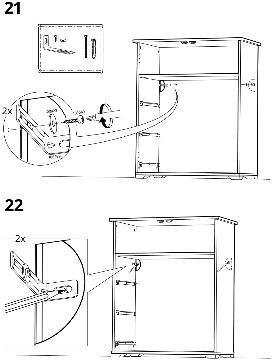 IKEA AA 2325952 2 100 Cabinet with Drawers White - FIGURE 18