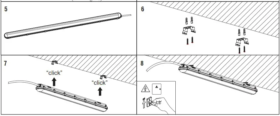 saxby lighting 103253 LED Anti Corrosive Batten - Installation 2