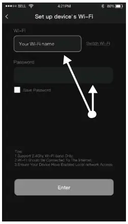 Set up device on TAO X App