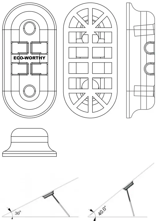 ECO WORTHY 100W 18V Portable Solar Panel - kickstand