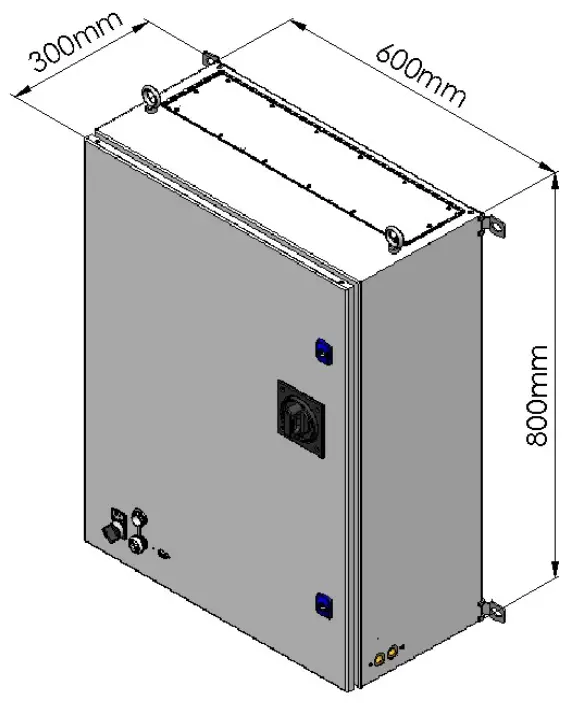 ENTRON iPAK2v2 Cabinet Dimension - Fixing Centres