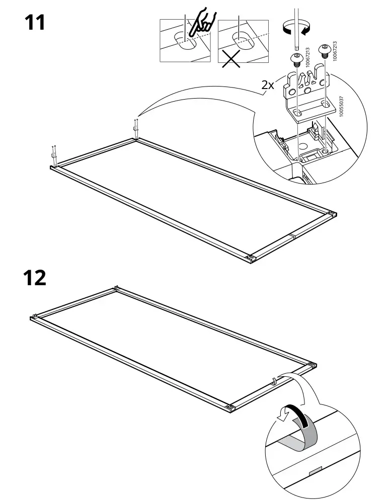 IKEA PAX Pair of Sliding Door Frames Rail Instruction Manual 13