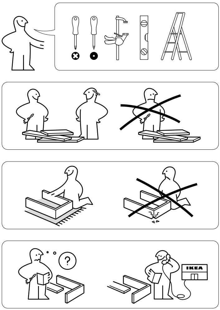 IKEA PAX Pair of Sliding Door Frames Rail Instruction Manual 2